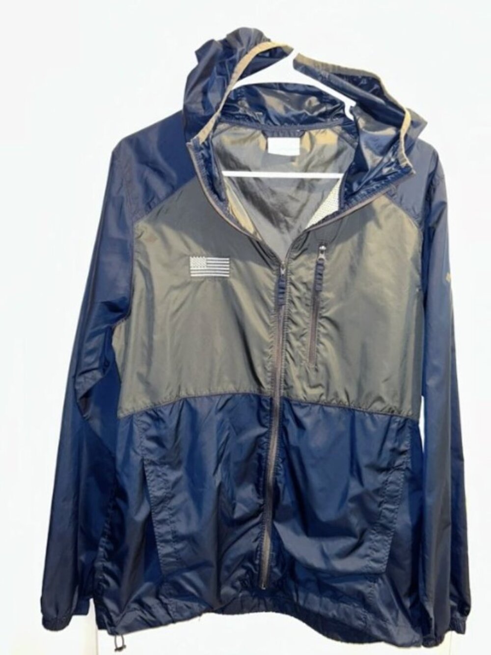 Columbia Flash Forward Men's Windbreaker Jacket Navy Gray C1872MO Size S
